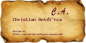 Christian Antónia névjegykártya
